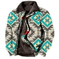 thumbnail image 1 of BiZtdJrK Men's Aztec Western Jackets Vintage Print Long Sleeve Jacket Fleece Lined Ethnic Style Casual Zipper Winter Warm Coat Back To School Prime Sales Light Blue XXXL, 1 of 5