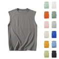 thumbnail image 1 of BiZtdJrK Men's Big and Tall Cotton Tank Shirts Solid Sleeveless Gym Training Shirts Loose Comfy Casual Tank Top Dark Gray XXL, 1 of 4