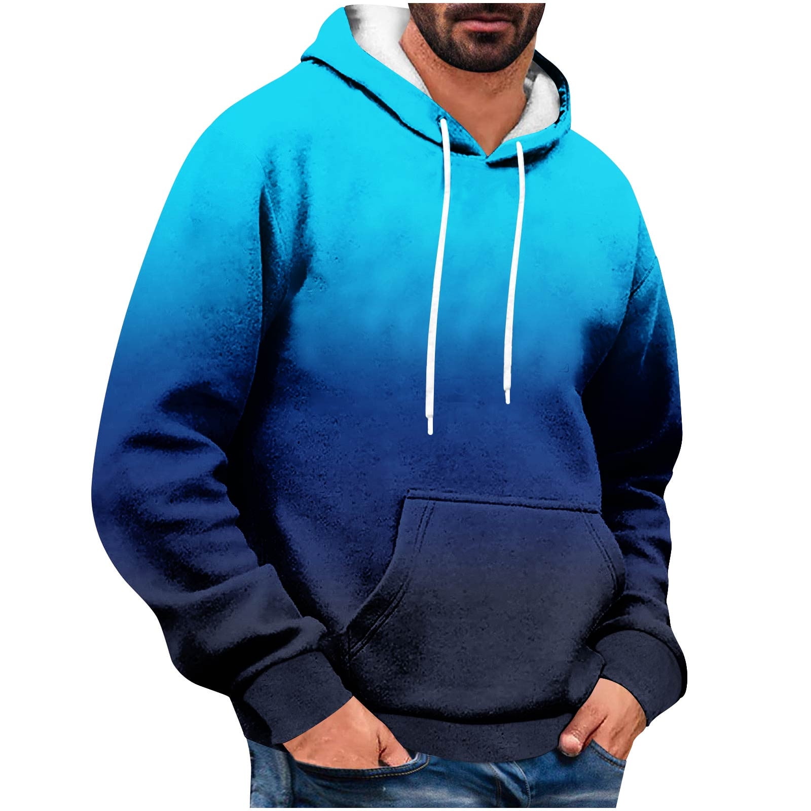 超人気高品質 BiZtdJrK Men's Fashion Hoodies & Sweatshirt Gradient Color Clothing