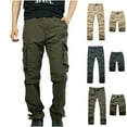 thumbnail image 1 of BiZtdJrK Men's Hiking Pants Convertible Zip-Off Cargo Pants Belted Outdoor Joggers Lightweight Travel Camping Fishing Pant with Multi Pockets Army Green L, 1 of 7