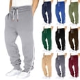 thumbnail image 1 of BiZtdJrK Men's Solid Sweatpants Side Striped Elastic Waist Gym Workout Joggers Drawstring Running Athletic Sweatpant with Pockets Navy XL, 1 of 4