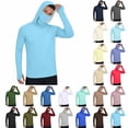 thumbnail image 1 of BiZtdJrK Men's Sun Protection Hoodie UPF 50+ Fishing Hiking Shirt Outdoor Lightweight Long Sleeve UV Rash Guards Gray XXXL, 1 of 9