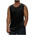thumbnail image 1 of BiZtdJrK Men's Tank Tops Cotton Moisture Wicking Sleeveless Shirt Solid Casual Gym Workout Muscle Tee Shirts, Black, XL,, 1 of 8