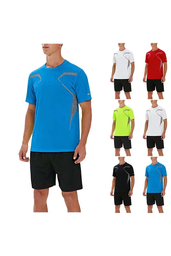 Mens 2 Piece Sets Summer Short Sleeve T Shirt and Shorts Tracksuit Lightweight Casual Jogging Sport Outfits, Black, M