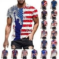thumbnail image 1 of BiZtdJrK Mens 4th of July T Shirts Short Sleeve Stars Stripe American Flag Graphic Tees Independence Day Patriotic Tshirt Multicolor XL, 1 of 6