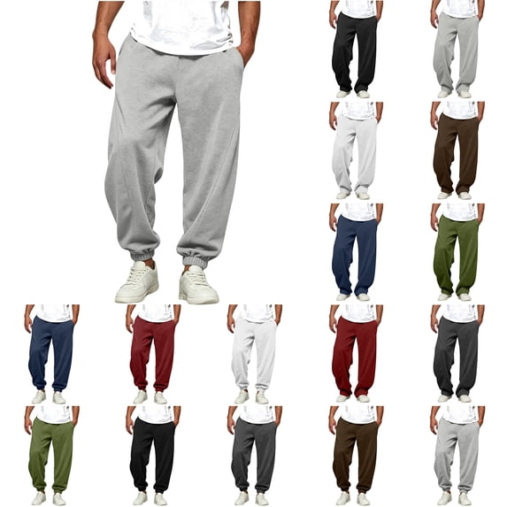 BiZtdJrK Mens Active Athletic Workout Jogger Sweatpants Elastic Bottom Drawstring Running Sports Pants Loose Lightweight Gym Sweatpant with Pockets Army Green S