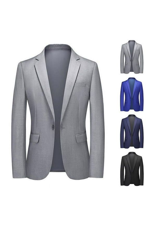Mens Big and Tall Solid Suit Jacket Fall Winter Fashion Notched Lapel Blazers Slim Fit 1 Button Sport Coat Lightweight Business Jackets Sales Today Clearance Women Black XXXXL