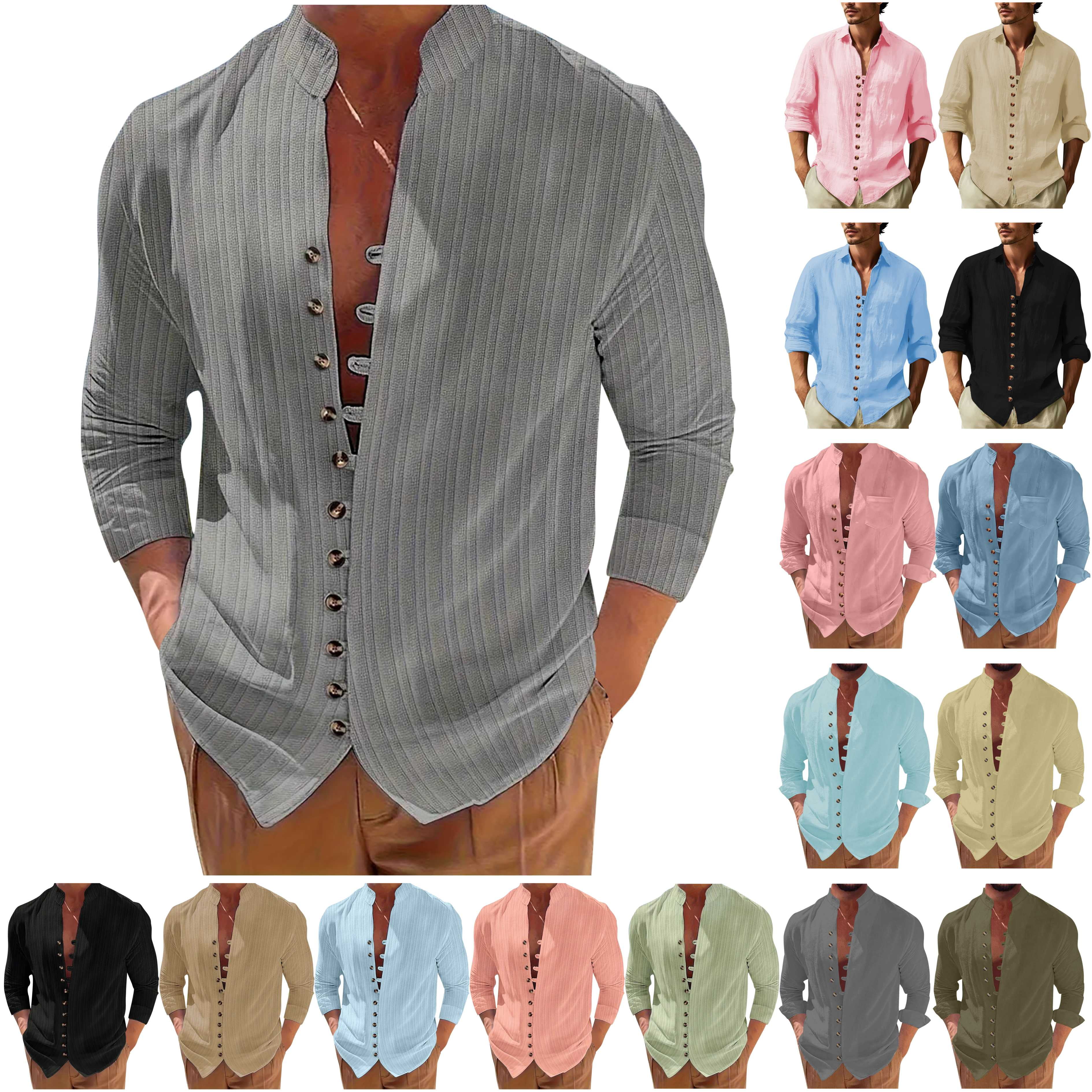 Mens Long Sleeve Printed Casual Button-Down Shirts HLS2004-118 main image 0