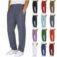 thumbnail image 1 of BiZtdJrK Mens Cotton Linen Dress Pants Solid Color Business Casual Outfits Pleated Front Straight Leg Golf Beach Trousers with Pockets, Gray, S, 1 of 7