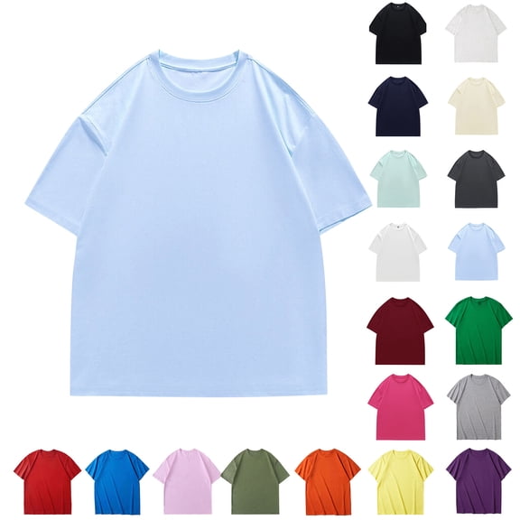 BiZtdJrK Mens Cotton T Shirt Big and Tall Short Sleeve Solid Loose Tees Comfy Lightweight Casual Summer Tee Tops Black XXL