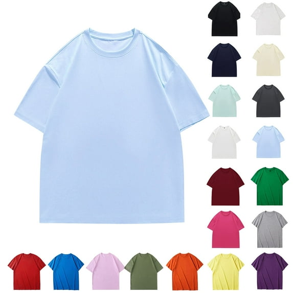 BiZtdJrK Mens Cotton T Shirt Big and Tall Short Sleeve Solid Loose Tees Comfy Lightweight Casual Summer Tee Tops Black XXL