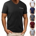 thumbnail image 1 of BiZtdJrK Mens Lightweight Active T Shirts Stretch Gym Workout Shirt V Neck Short Sleeve Running Sport Tee Tops with Chest Pocket Gray M, 1 of 8