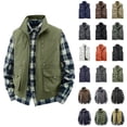 thumbnail image 1 of BiZtdJrK Mens Lightweight Travel Vest Zip Up Stand Collar Sleeveless Cargo Jackets Hiking Camping Summer Vests Jacket with Pockets Army Green M, 1 of 8