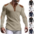 thumbnail image 1 of BiZtdJrK Mens Polo Shirts Casual Button Down Shirts Crewneck Long Sleeve Muscle Shirt Regular Fit Breathable Quick Dry Shirts Back&nbsp;Packs&nbsp;Deals&nbsp;for&nbsp;School White M, 1 of 6