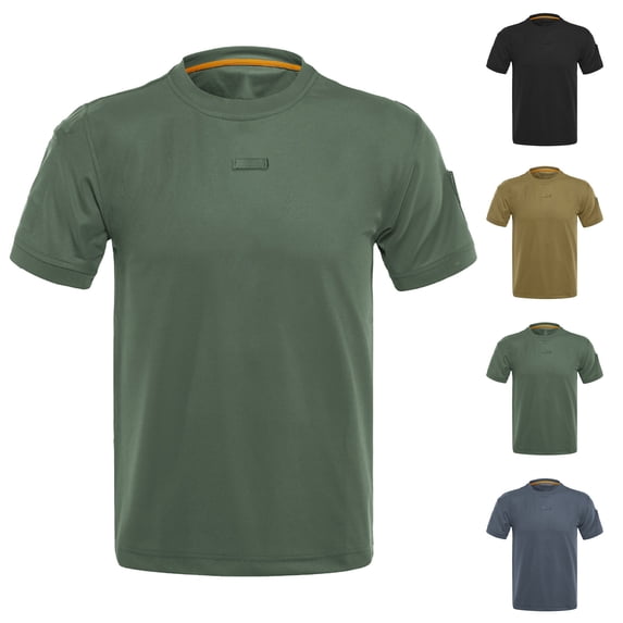 BiZtdJrK Mens Solid Gym Tops Slim Fit Stretch Short Sleeve Workout Tees Sport Muscle Tshirts Gray L