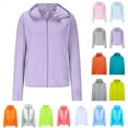 thumbnail image 1 of BiZtdJrK Ofertas Flash! Women's Sun Protection Jacket Plus Size Zip Up Lightweight Hooded Cooling Shirts Casual Sun Proof Running Cycling Tops Jackets with Pocket Green XXXXXL, 1 of 9