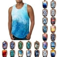 thumbnail image 1 of BiZtdJrK Ofertas de Hoy en Liquidación, Men's Basic Tank Top Camo Printed Summer Casual Sleeveless Shirts Quick Dry Lightweight Military Training Hiking Tops White XXXXL, 1 of 5