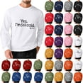 thumbnail image 1 of BiZtdJrK Plus Size T-Shirt for Men Funny Graphic Tees Casual Long Sleeve Crewneck Pullover Going Out Tops, Blue, XXXL, 1 of 6