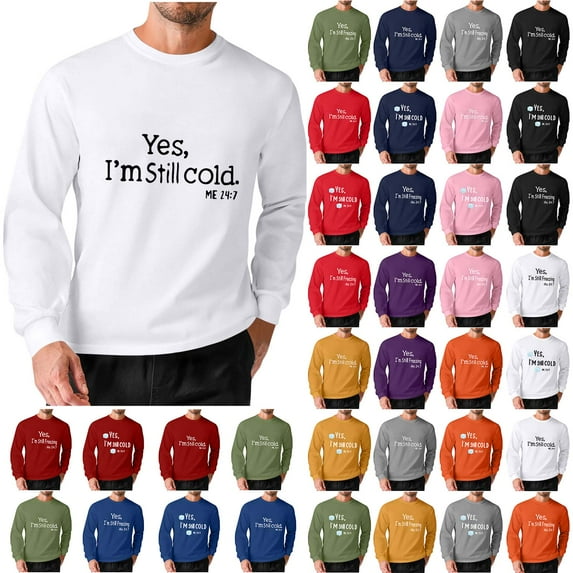 BiZtdJrK Plus Size T-Shirt for Men Funny Graphic Tees Casual Long Sleeve Crewneck Pullover Going Out Tops, Blue, XXXL