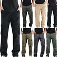 thumbnail image 1 of BiZtdJrK Ripstop Tactical Pants for Men Big and Tall, Men Solid Cargo Pants Baggy Straight Hiking Pants Outdoor Multi Pockets Work Trousers Green S, 1 of 6