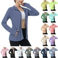 thumbnail image 1 of BiZtdJrK Sale of The Day! Womens Zip Up Hoodies Summer Lightweight Beach Rash Guard Sun Shirts Workout Gym Running Yoga Sun Protection Quick Dry Jackets with Pockets Dark Blue M, 1 of 9