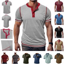 BiZtdJrK Black Men's Polo Shirts Casual Short Sleeve Button Down Shirts Slim Fit Collared Golf Shirts Fashion Stripe Tennis Tshirt Work Tops L