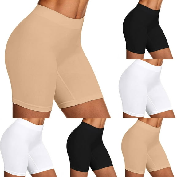 BiZtdJrK Shaping Shorts for Women Under Dress Seamless Slim High Waist Shapewear Shorts Quick Dry Athletic Biker Shorts Black M