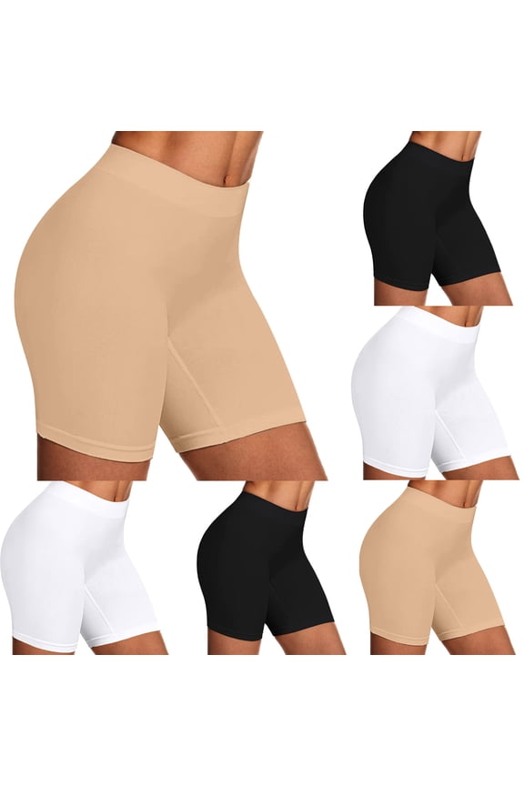 Shaping Shorts for Women Under Dress Seamless Slim High Waist Shapewear Shorts Quick Dry Athletic Biker Shorts Black XXL
