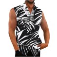 thumbnail image 1 of BiZtdJrK Sleeveless Hawaiian Shirts for Men Big and Tall Wrinkle Resistant Button Down Shirts Fashion Casual Work Tanks on sale or clearance Multicolor XXXXXL, 1 of 5