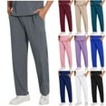 thumbnail image 1 of BiZtdJrK Straight Cargo Pants for Men Lightweight Casual Scrub Pants Workwear Stretch Trousers with Pockets, Dark Gray, S, 1 of 9