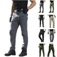 thumbnail image 1 of BiZtdJrK Tactical Pants for Men Fleece Lined Warm Straight Leg Snow Pants Outdoor Waterproof Quick Dry Hiking Cargo Pants, Army Green, XXXXL, 1 of 4