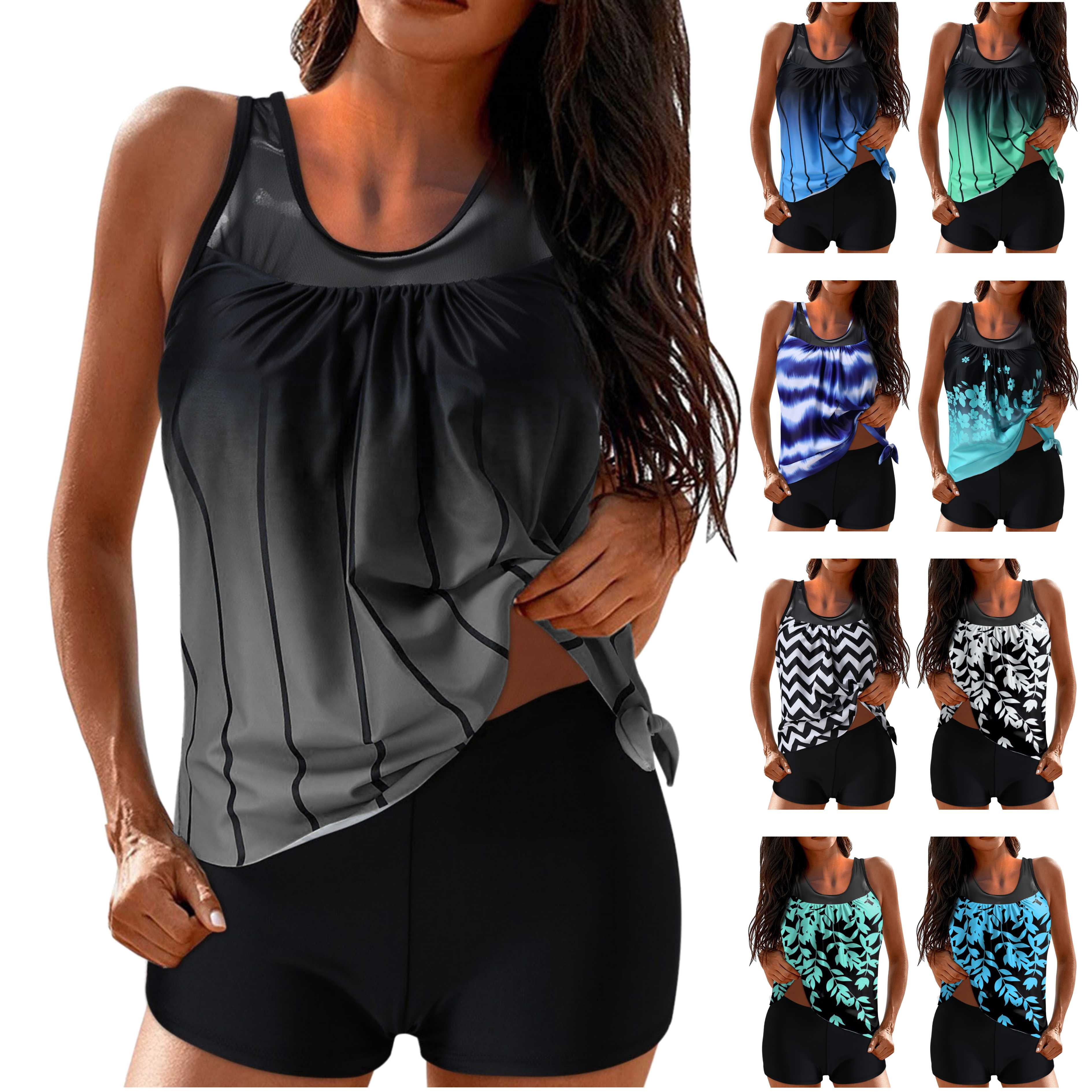 YanHoo 2 Piece Tankini Sets For Women 2025 Two Piece Bandeau Tankini - View #8