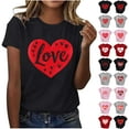 BiZtdJrK Today Prime Deals Women's Valentine's Day Heart Shirts 2025