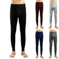 thumbnail image 1 of BiZtdJrK Winter Leggings for Men Lightweight Soft Stretch Slim Fit Yoga Pants Solid Color Long Johns Big and Tall Underwear, Black, XXXL, 1 of 4