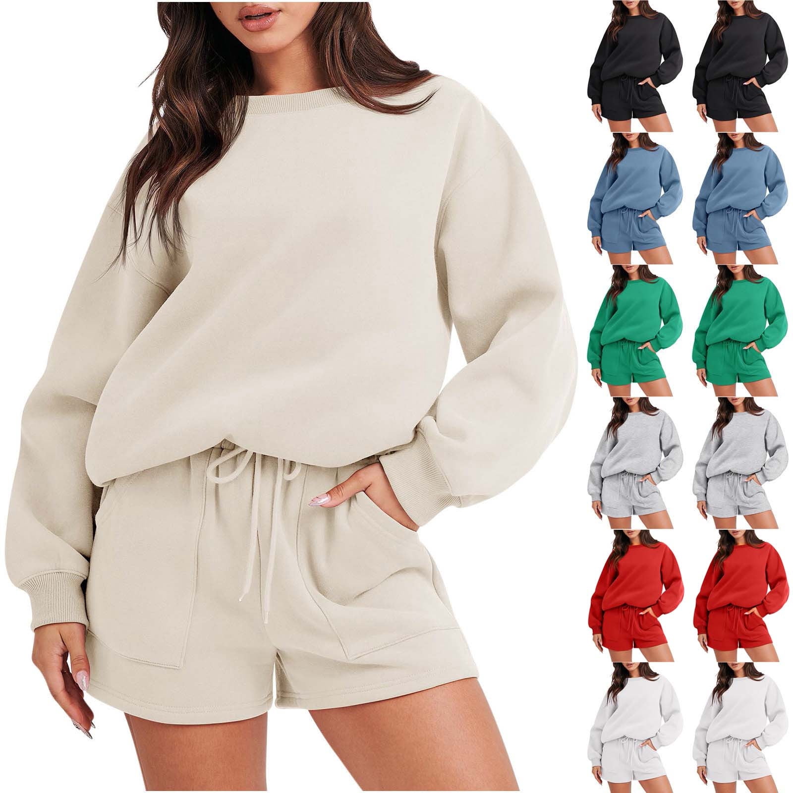Chicbeautyy Women's 2 Piece Sets Outfits Casual Long Sleeve Sweatsuits  Sets (Buy 2 Free Shipping)