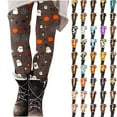 thumbnail image 1 of BiZtdJrK Women High Waist Cute Leggings Ghost Pumpkin Print Halloween Party Legging Fashion Novelty Graphic Tight Pants Multicolor S, 1 of 5