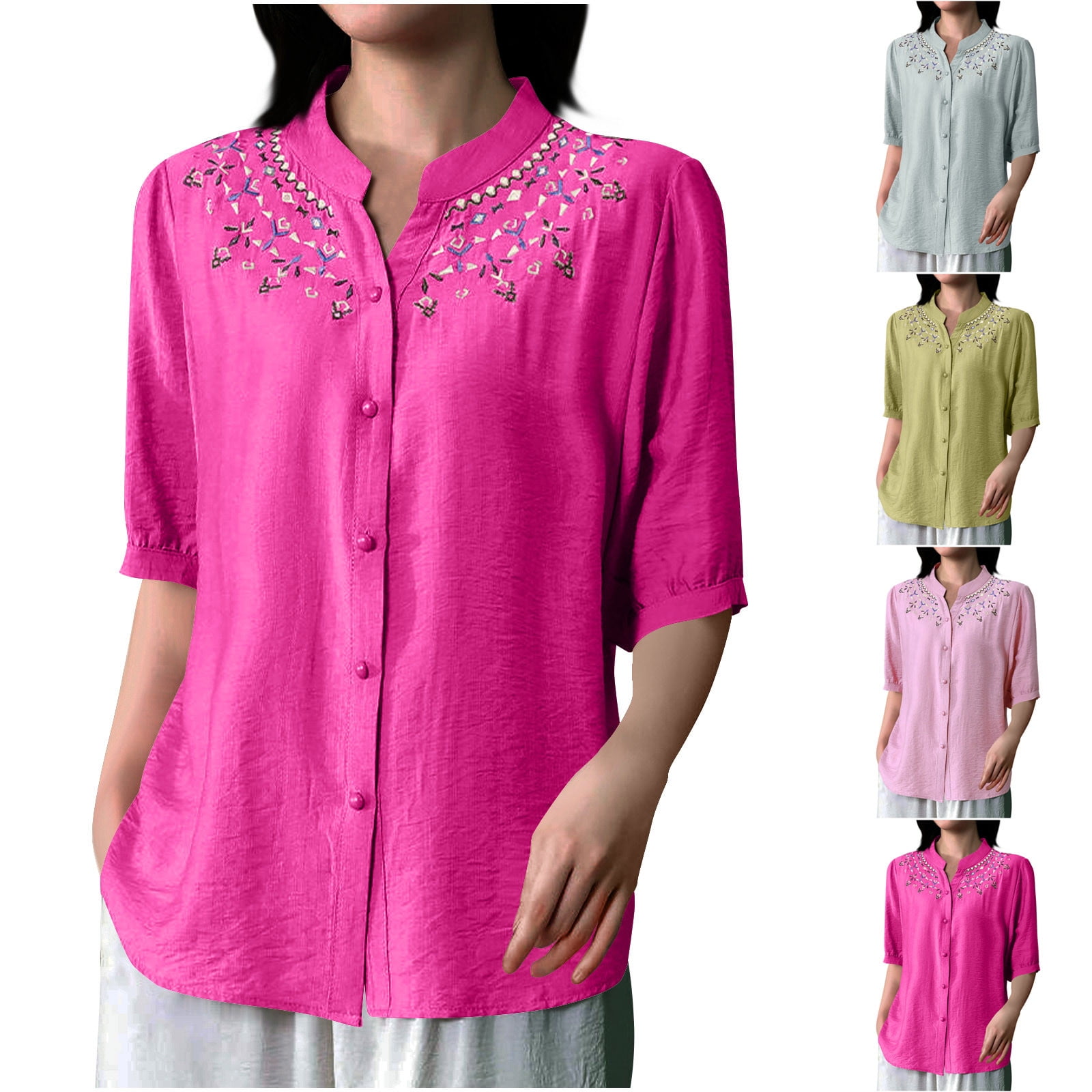 LIGHT PINK CLASSIC COTTON SHIRT PLUS SIZE