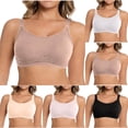 thumbnail image 1 of BiZtdJrK Women's Everyday Bras Adjustable Straps Full Coverage Wireless Bralettes Solid Color Comfy Push Up Bra Light Blue L, 1 of 8