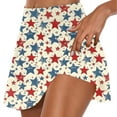 thumbnail image 1 of BiZtdJrK Women's Skort USA Flag Print Summer Beach Skirt Soft Stretch Casual Skorts Golf Fashion Vacation Skirts with Shorts Multicolor XL, 1 of 5