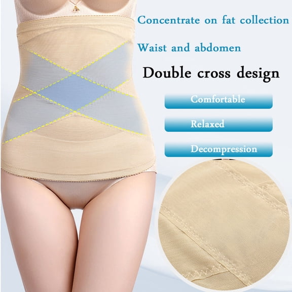 BiZtdJrK Women's Waist Trainer Tummy Control Waist Cincher Workout Girdle Waist Trimmer Belt Belly Shaper Stomach Compression Daily Sales Clearance Black XXL