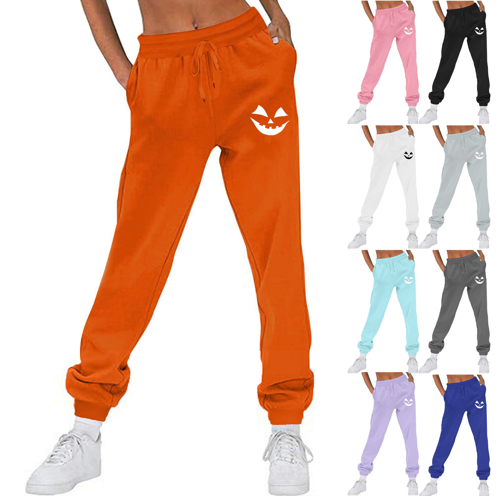 BiZtdJrK Womens Fleece Halloween Sweatpants Fashion Funny Print