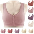 thumbnail image 1 of BiZtdJrK Womens Front Closure Bras No Underwire Push up Full Coverage Liftup Sagging Breast Bra Soft Comfort Everyday Bras, Red, XXL, 1 of 3