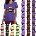 thumbnail image 1 of BiZtdJrK Womens Mardi Gras Scrubs 2025 Spring Scrub Tops Carnival Funny Graphic Shirts Casual V Neck Medical Nursing Uniforms with Pockets Green XXL on Sale Clearance, 1 of 6