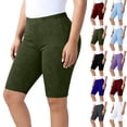 thumbnail image 1 of BiZtdJrK Womens Plus Size Oversized Ribbed Knit Shorts Elastic High Waist Skinny Shorts Lightweight Breathable Summer Short Pants Blue L, 1 of 9