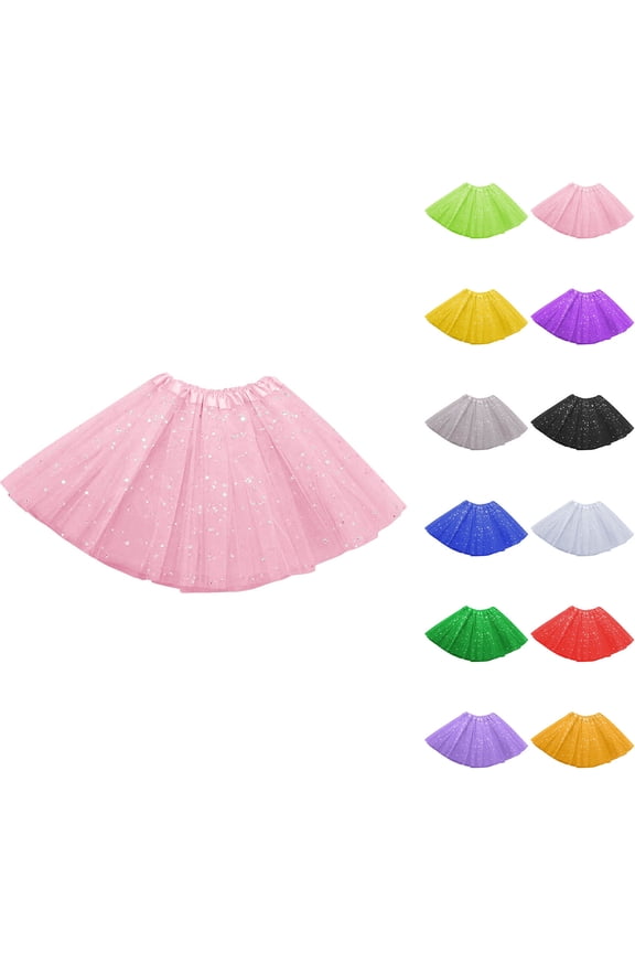 Womens Tutu Skirts Sparkly Mesh Elastic Waist Tulle Mini Skirt Glitter Pleated Dancing Ballet Skirts Summer Clothes Gold Free Size