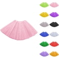thumbnail image 1 of BiZtdJrK Womens Tutu Skirts Sparkly Mesh Elastic Waist Tulle Mini Skirt Glitter Pleated Dancing Ballet Skirts Summer Clothes Red Free Size, 1 of 4