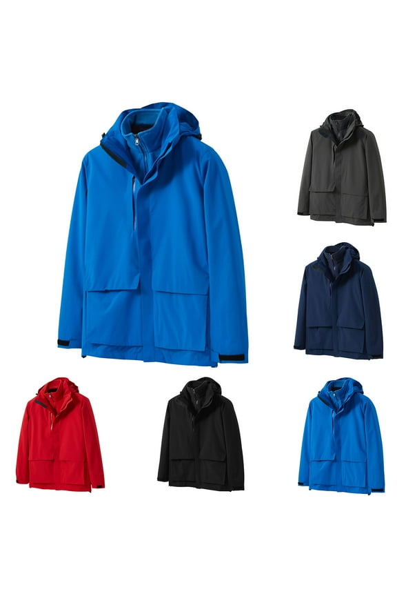 Womens Waterproof Ski Jacket 3 in 1 Windproof Winter Coat Warm Fleece Hooded Rain Jackets with Hooded for Snow Outdoor Hiking Sales of the Week Black M