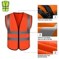 thumbnail image 1 of BiZtdJrK Work Vest for Men High Visibility Reflective Sleeveless Zip Up Jackets Lightweight Cycling Athletic Vests Green Free Size, 1 of 7