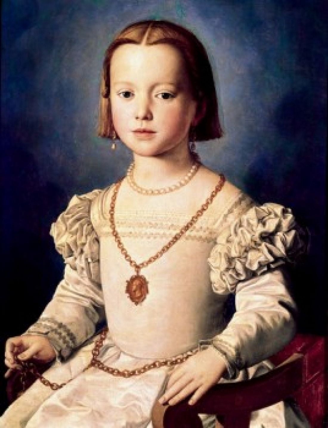 Bia the Illegitimate Daughter of Cosimo I de Medici ca 1542 Agnolo Bronzino (1503-1572 Italian) Oil on wood Galleria degli Uffizi Florence Italy Canvas Art - Agnolo Bronzino (24 x 36)