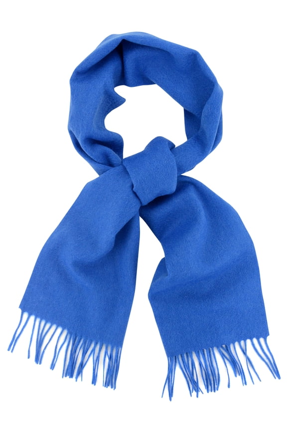 100% Wool NECK Scarf Solid Royal Blue Color Scarve for Men or Women